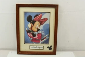Vintage Minnie Mouse Print Framed & Matted 15-1/4 x 12-1/4" - Picture 1 of 6