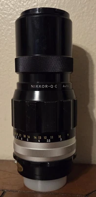 Lente de cámara vintage Nikkor-qc automática 1:4 f 200 mm  Foto 1 de 4