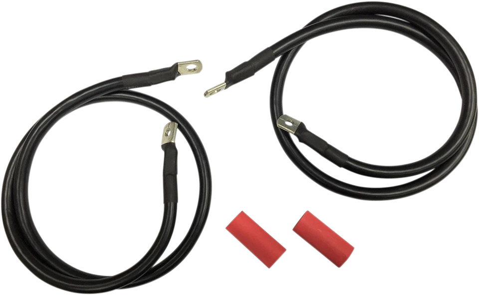 1989-1992 for Harley Electra Glide FLHTC Black Battery Cable Set '89-'92 FL - Image 1 of 1