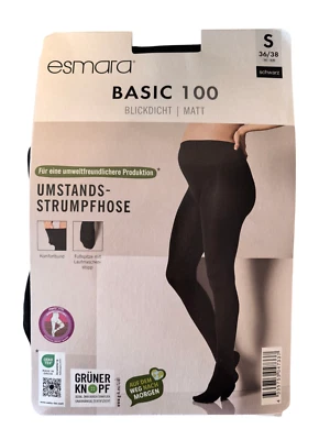 Esmara Umstandsstrumpfhose Strumpfhose Schwarz Basic 100 Gr S M Matt - Bild 1 von 2