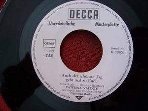 Caterina Valente - Auch der schönste Tag geht mal zu Ende orig. Top Decca 45 - Picture 1 of 2