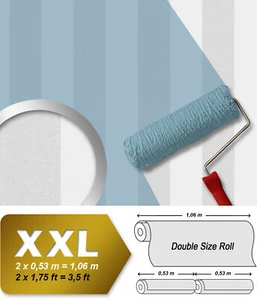 Profhome 247612-GU Streifen Tapete Traditionell matt weiß 26,5 m2 - Bild 1 von 7