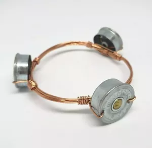 Handmade Winchester 12 GA Shell Bracelet Statement Copper Wire Statement Jewelry - Picture 1 of 10