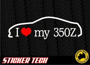 CALCOMANÍA PEGATINA I LOVE (CORAZÓN) MY 350Z PARA ADAPTARSE NISSAN Z33 FAIRLADY Z JDM JAP - Imagen 1 de 2