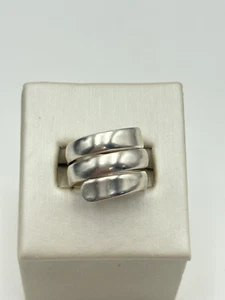 STERLING SILVER 925 MEXICO 9mm TWIST BAND SIZE 7 RING 8.6g - Picture 1 of 10