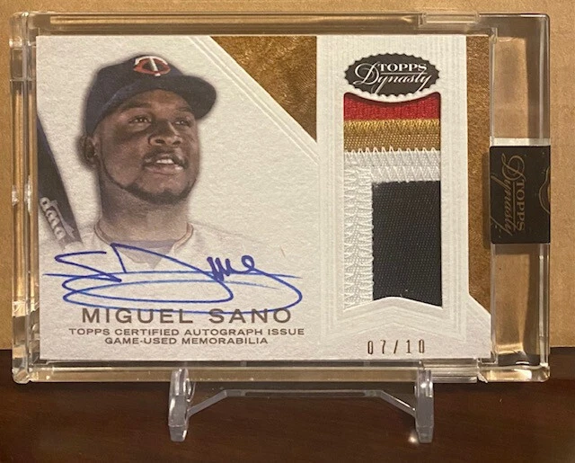 Miguel Sano 2016 Topps Dynasty 4-color rookie patch autograph #/10 Twins Angels