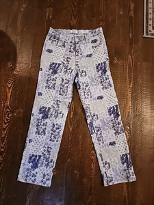 Kensie Vintage Luxe Women's 2/26 The Straight Blue Patchwork Floral Denim Jeans - Picture 1 of 4