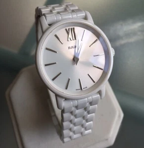 Reloj suizo Rado Diamaster genuino de cerámica blanca para dama PVP £ 2500 en caja R14065017 - Imagen 1 de 12