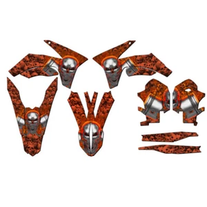 2011-2012 SXF FLAMING GEARHEAD Orange Senge Graphics Kit Compatible with KTM - Picture 1 of 4