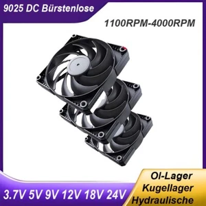 DC Bürstenlose Miniatur Lüfter 90x90x25mm Gehäuselüfter 3.7V-24V 3000RPM-7000RPM - Bild 1 von 9