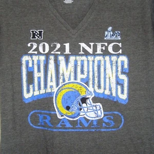 Fanatics Los Angeles Rams 2021 NFC Champions Classic Play Damen V-Neck Tee 1X - Bild 1 von 4