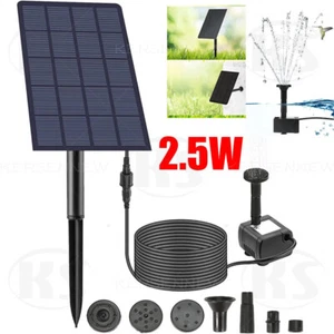 Solar Teichpumpe Brunnenpumpe Gartenbrunnen Miniteich Brunnen Solarpumpe 2,5W 5V - Bild 1 von 17