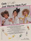 Jheri Redding Styling Gels Vintage 1986 Print Ad Page Girls 80s Fashions Hair