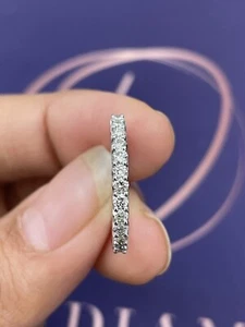 1.00 Ct Round Diamond French Pave Set Full Eternity Ring, White Gold - Picture 1 of 7