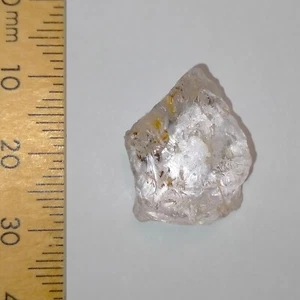 Morganite facet rough gemstone 8mm max thickness crystal pink peach Video 18.6ct - Bild 1 von 8
