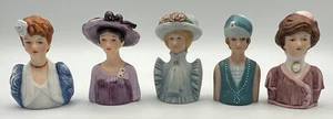 Avon American Fashion Thimble Lot Of Five 2-1982 2-1983 1-1984 (Excellent Cond) - Picture 1 of 7