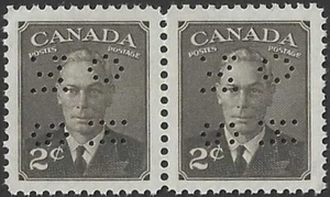 Canadá #O285 Par "Rey Jorge VI" Nuevo 1949 Ohms Postes Franqueo - Imagen 1 de 2