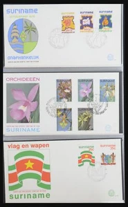 Lot 32466 FDC collection Suriname 1975-2001 in 2 Davo FDC albums. - Picture 1 of 10