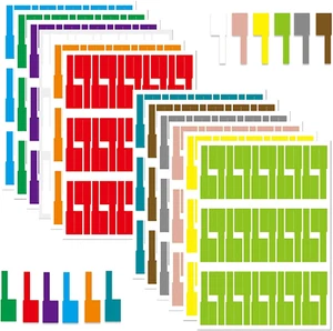 360Pcs Cable Labels, 12 Colors Cord Labels Tags for Electronics, Waterproof Labe - Afbeelding 1 van 11