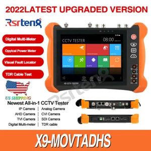 Probador de cámara de CCTV RSRTENG X9-MOVTADHS AHD/CVI/TVI/SDI/IP 4K DMM TDR VFL EE. UU. - Imagen 1 de 10