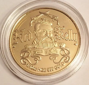 New "Ned Kelly #4" 1/10th oz HGE 999 Gold Australiana Coin, Such is Life - Picture 1 of 4