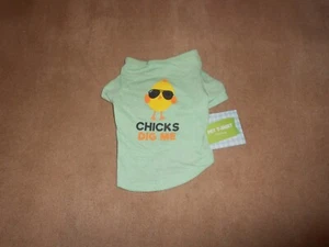 NEW, HOLIDAY EASTER CHICKS DIG ME PET T-SHIRT, SIZE S - Picture 1 of 2