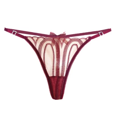 Fashion Sexy Womens Lingeries High Cut Thong G string Underwear Sheer Panties - Image 1 of 4