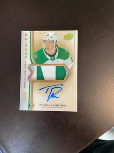 2020-21 Upper Deck Premier Ty Dellandrea Gold Rookie Patch Auto /65 - Picture 1 of 2