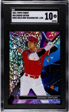 2021 Topps Finest Shohei Ohtani Rose Gold Mini Diamond Refractor SGC 10 #'d 1/50