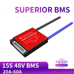 15S 48V 20A 30A 40A 50A 60A 80A100A LiFePO4 BMS With Balance Waterproof Board - Imagen 1 de 6
