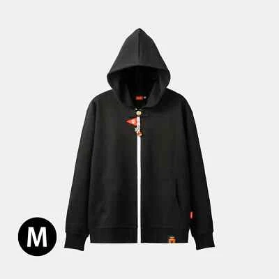Nintendo TOKYO Super Mario Sudadera con Capucha Negra Poste de Portería Cremallera Nueva Talla M Foto 1 de 4