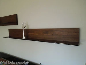 Wandboard Nussbaum Massiv Holz Board Regal Glasregal Regalbrett NEU au. auf Maß - Bild 1 von 9