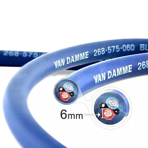 Van Damme Speaker Cable Blue Series 2x 6mm 1m Unterminated - Picture 1 of 4