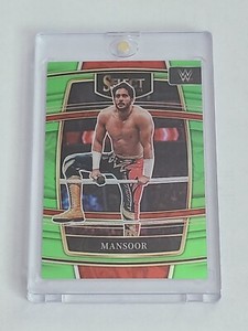 2022 Select WWE Concourse Neon Green Prizm #4 MANSOOR /49 SmackDown