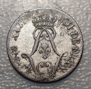 FRENCH GUYANE GUAYANA FRANCESA LOUIS XVIII 10 CENTIMES 1818 A - Picture 1 of 2