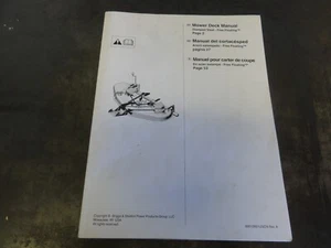 Briggs & Stratton Stamped Steel Free Floating Mower Deck Manual 80012601 A - Picture 1 of 5
