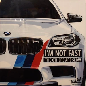 Póster alemán de coche no rápido BMW I Am - Imagen 1 de 1