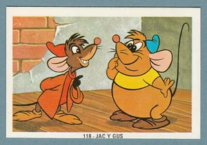 Tarjeta Candelar Fher 1970 España Española Walt Disney #118 - Jaq & Gus ratones Cenicienta - Imagen 1 de 1