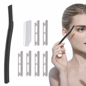 Eyebrow Razor W/6 Blade Eye Brow Epilation Hair Removal Cutters Safety Razor - Picture 1 of 8