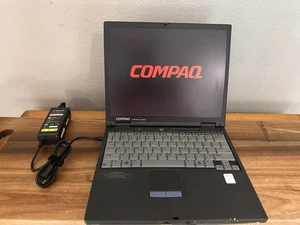 💻Vintage Compaq Armada M300 Laptop w/Dock Floppy & CD Rom Pentium III,Tested - Picture 1 of 17