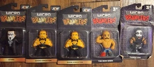 Caja de lucha libre profesional WWE AEW Micro Brawlers Lote 5 Sting Tanga Loa Eddie K IRON - Imagen 1 de 9