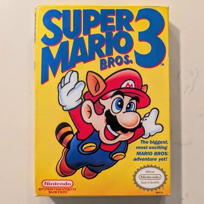 Super Mario Bros. 3 (Nintendo NES, 1990) Box, Cartridge, Manual, & Poster  - Image 1 of 4