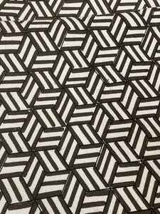 Schumacher Tumbling Blocks Chocolate 1.4 Yards Fabric Geometric Design Brown - Picture 1 of 8