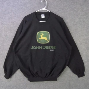 John Deere Sweatshirt Herren XL schwarz Rundhals Pullover Logo Grafik Gildan - Bild 1 von 8