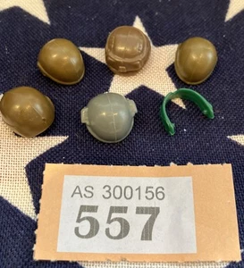 GI Joe Hasbro Accessory Pack Grey Brown Helmets Hawk, Doc & Duke Vintage - Picture 1 of 3