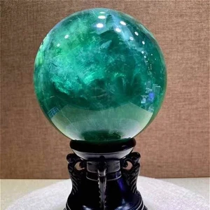 Bola de fluorita verde natural 135 mm esfera de cristal de cuarzo piedra preciosa Reiki regalo de curación - Imagen 1 de 6