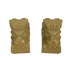 2x LEGO TAN Colour Brick 2 x 3 x 3 & Lion Head (69234) - Picture 1 of 5