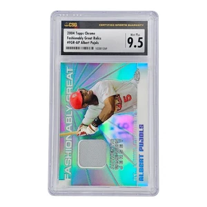 Camiseta deportiva Topps 2004 refractor cromado moda grande Albert Pujols GU CSG 9,5 - Imagen 1 de 2
