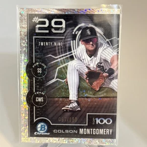 COLSON MONTGOMERY 2025 BOWMAN CHROME SCOUTS TOP 100 MINI DIAMOND /150 - Picture 1 of 5