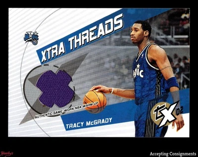 2002-03 Topps Xpectations Xtra Threads #XTTM Tracy McGrady B GAME USED JERSEY - Image 1 of 2